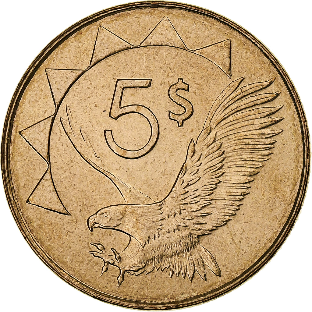 Namibia, 5 Dollars, 2015, Alluminio-bronzo, SPL