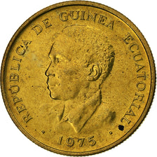 Equatorial Guinea, Ekuele, 1975, Llantrisant, Brass, AU(55-58)