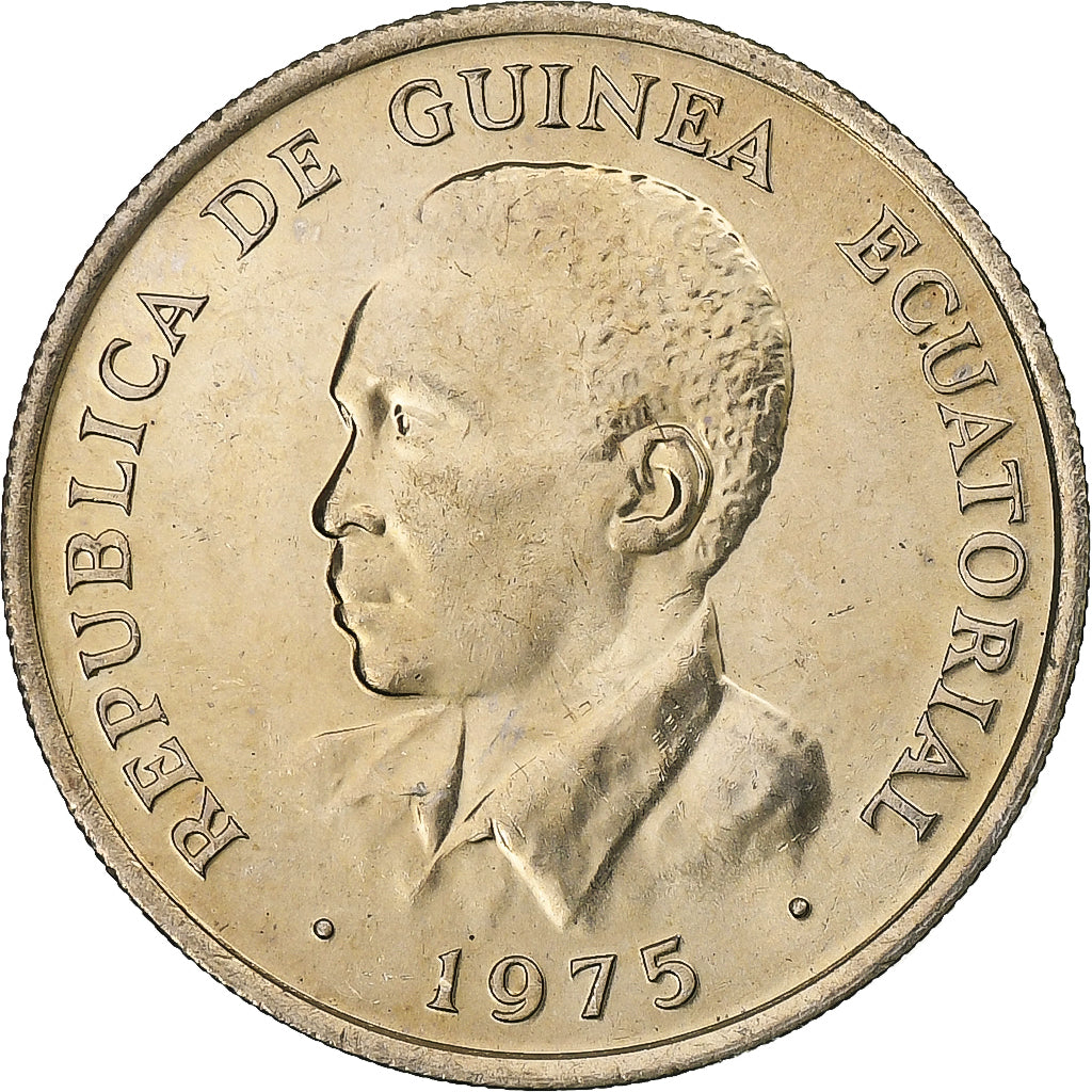 Equatorial Guinea, 10 Ekuele, 1975, Llantrisant, Cupronickel, MS(60-62)