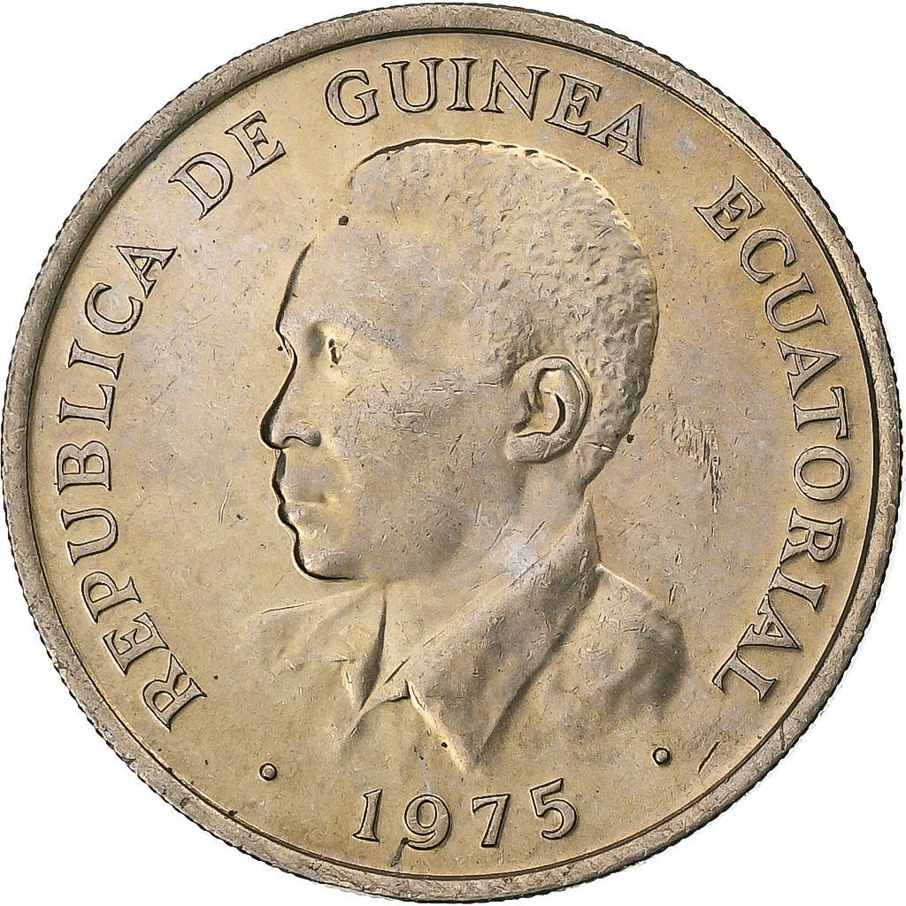Equatorial Guinea, 10 Ekuele, 1975, Llantrisant, Cupronickel, MS(60-62)