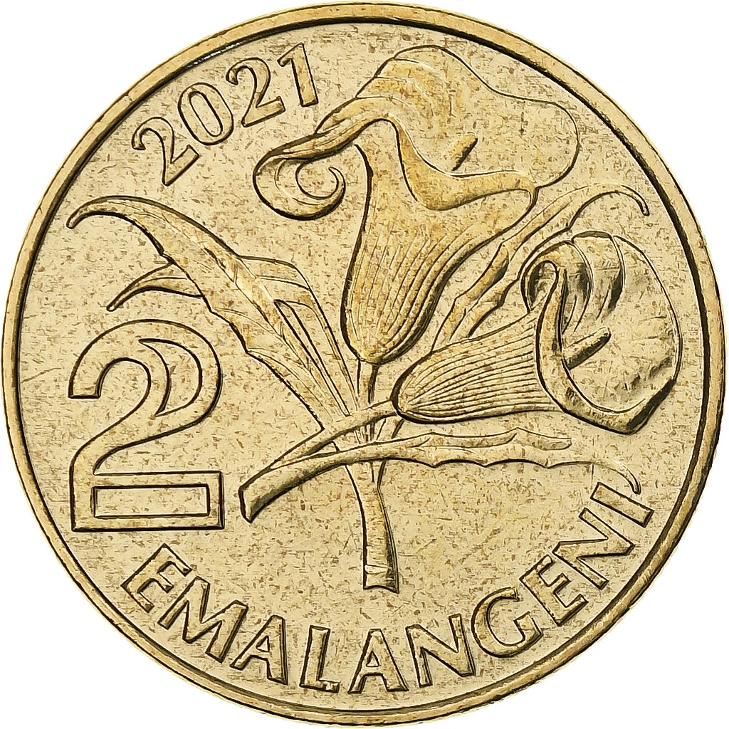 Suazi, 2 Emalangeni, 2021, Aluminium-Brąz, MS(63)