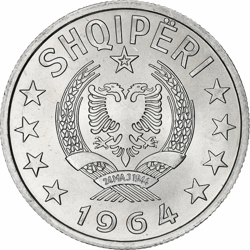 Albania, 50 Qindarka, 1964, Aluminum, MS(63)