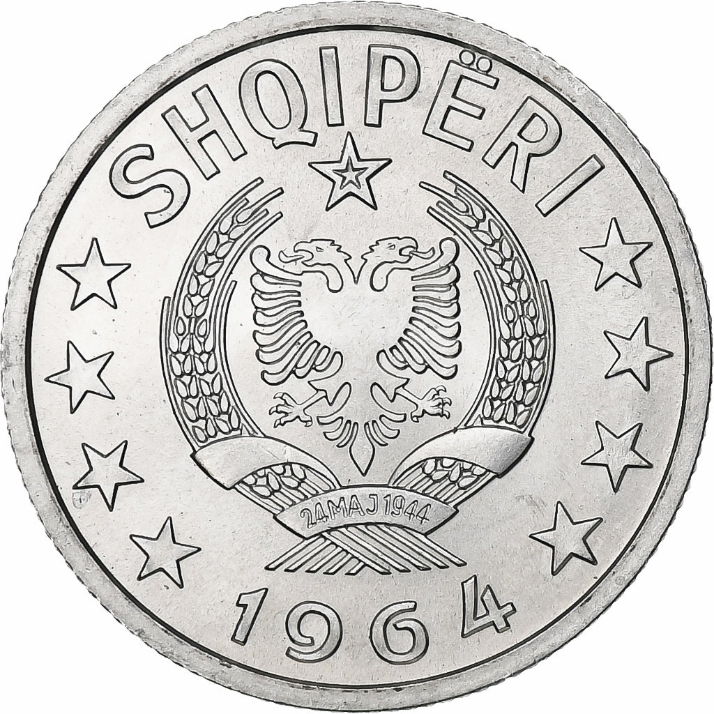 Albania, 20 Qindarka, 1964, Aluminum, MS(63)