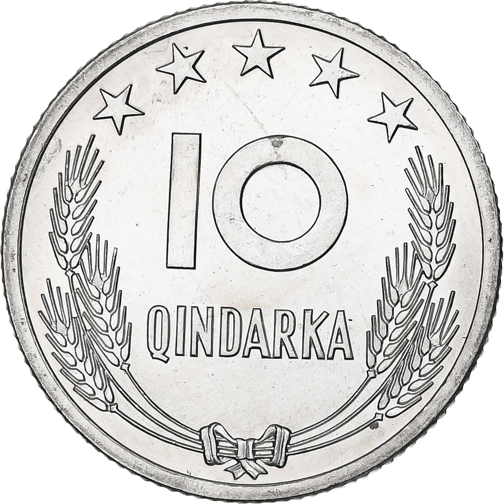 Albanie, 10 Qindarka, 1964, Aluminium, SPL