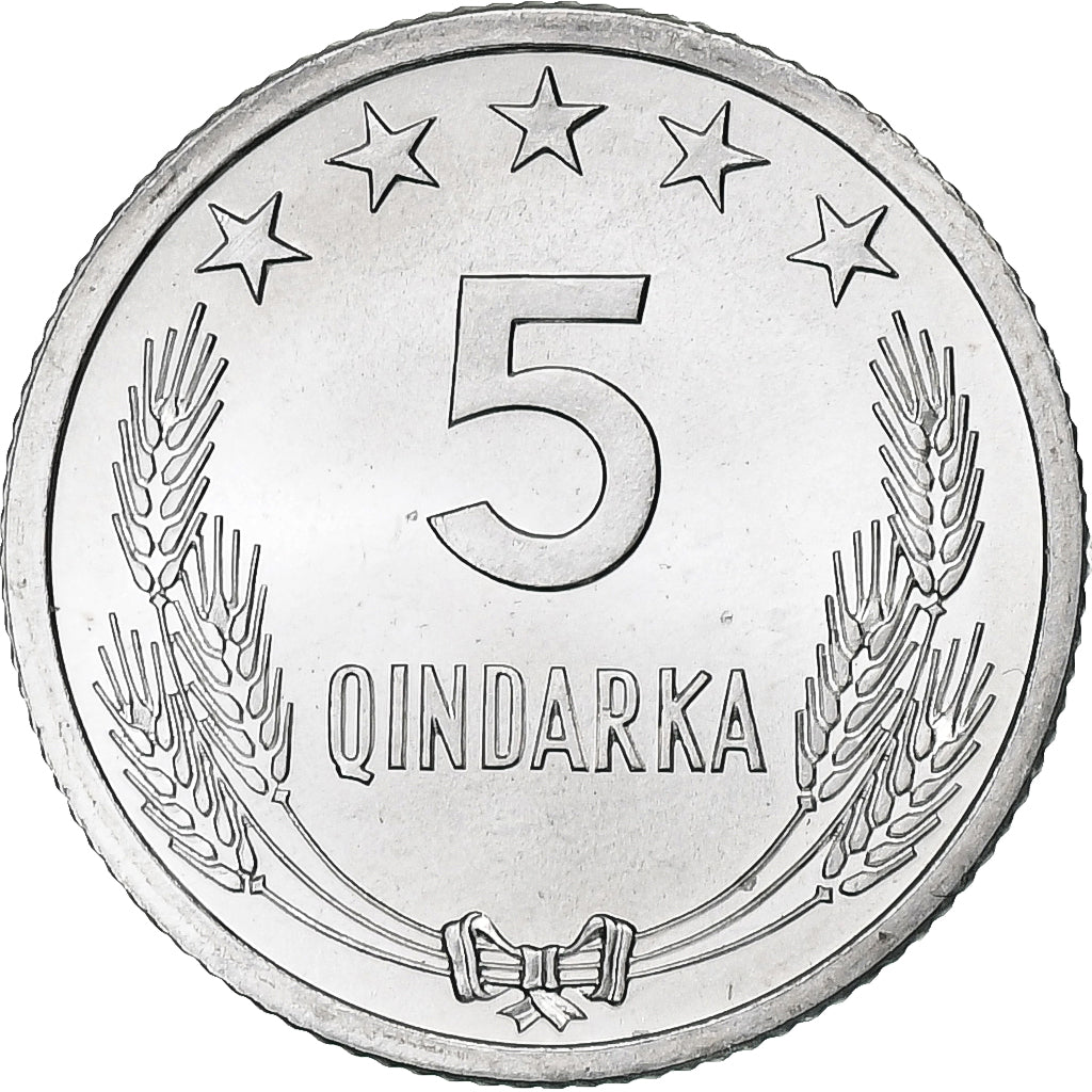 Albanie, 5 Qindarka, 1964, Aluminium, SPL