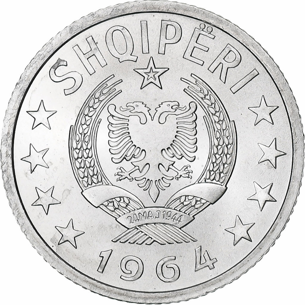 Albanië, 5 Qindarka, 1964, Aluminium, UNC-