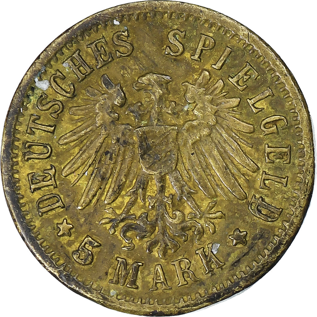 Allemagne, 5 Mark, Deutsches Spielgeld, Play Token, TTB+