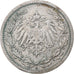 Germania, Wilhelm II, 1/2 Mark, 1907, Berlin, Argento, MB+