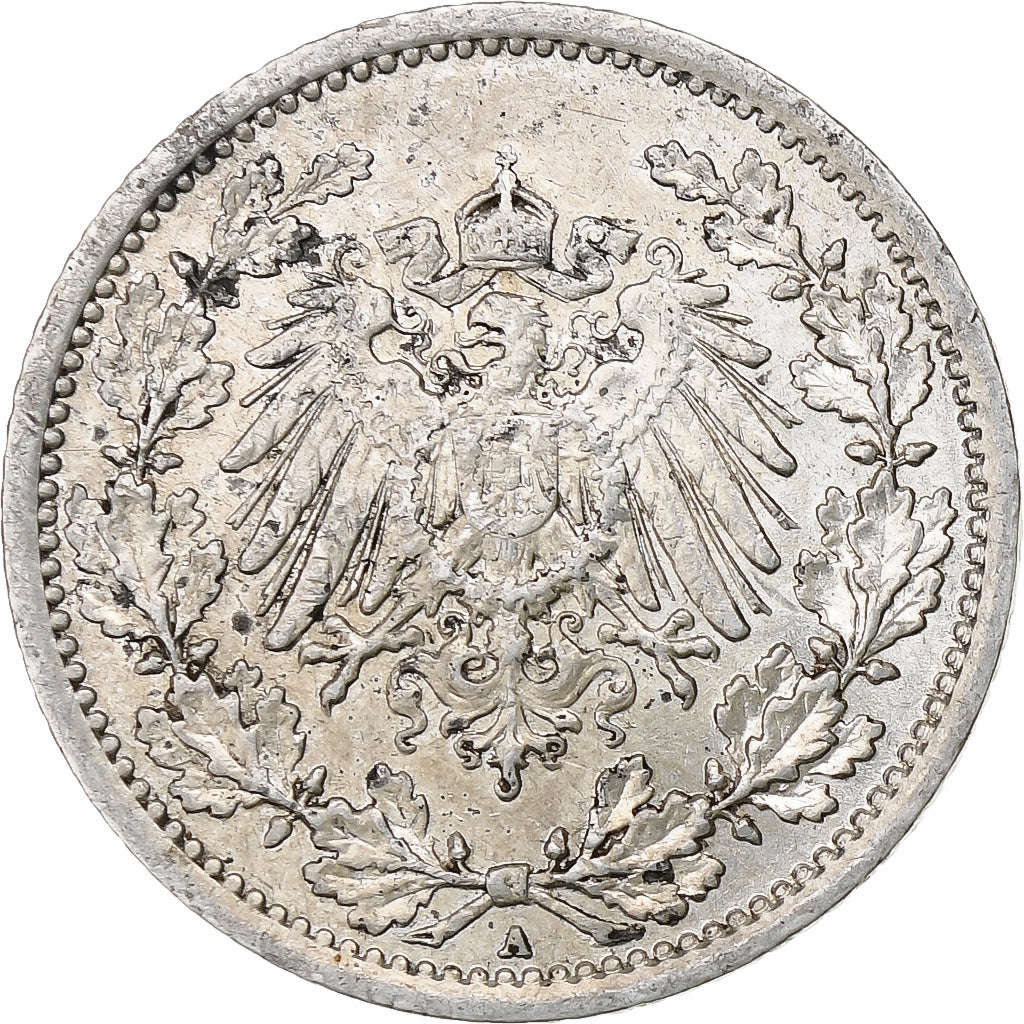Deutschland, Wilhelm II, 1/2 Mark, 1914, Berlin, Silber, VZ