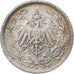 Germany, Wilhelm II, 1/2 Mark, 1918, Berlin, Silver, AU(55-58)