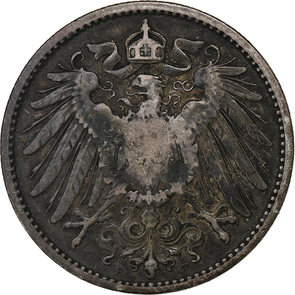 Duitsland, Wilhelm II, Mark, 1892, Stuttgart, Zilver, ZF+, KM:14