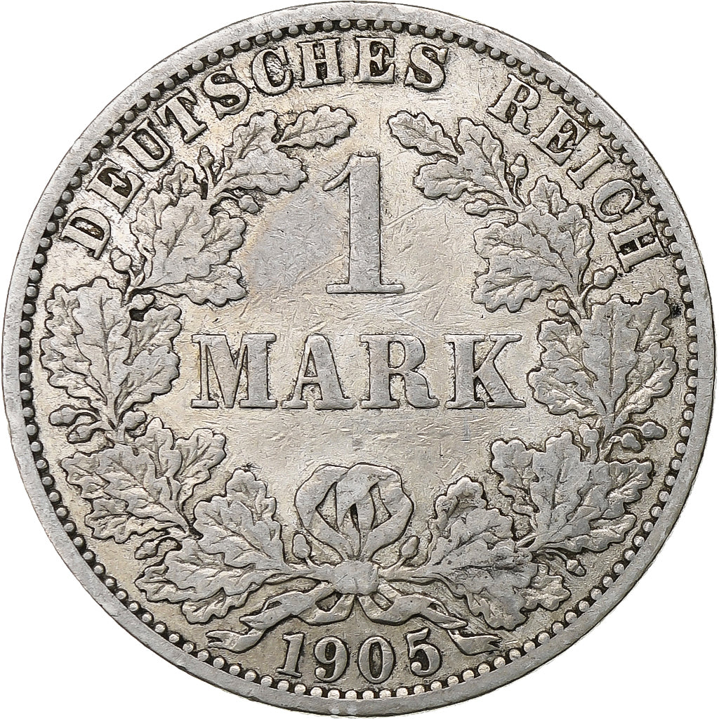 Germany, Wilhelm II, Mark, 1905, Berlin, Silver, AU(50-53), KM:14