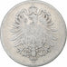 Germany, Wilhelm I, Mark, 1874, Karlsruhe, Silver, F(12-15), KM:14