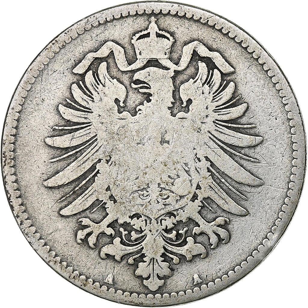 Germany, Wilhelm I, Mark, 1876, Berlin, Silver, VF(30-35), KM:14