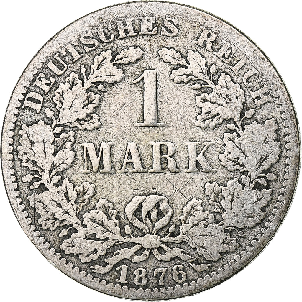 Germany, Wilhelm I, Mark, 1876, Berlin, Silver, VF(30-35), KM:14