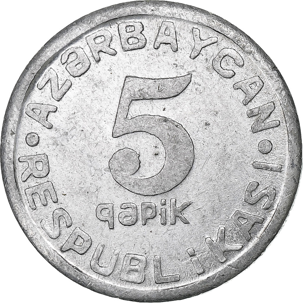 Azerbaijan, 5 Qapik, 1993, Aluminum, MS(63)