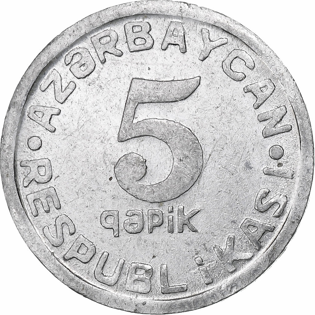 Azerbaijan, 5 Qapik, 1993, Aluminum, MS(63)