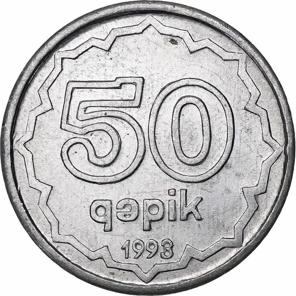 Azerbaijan, 50 Qapik, 1993, Aluminum, MS(63)