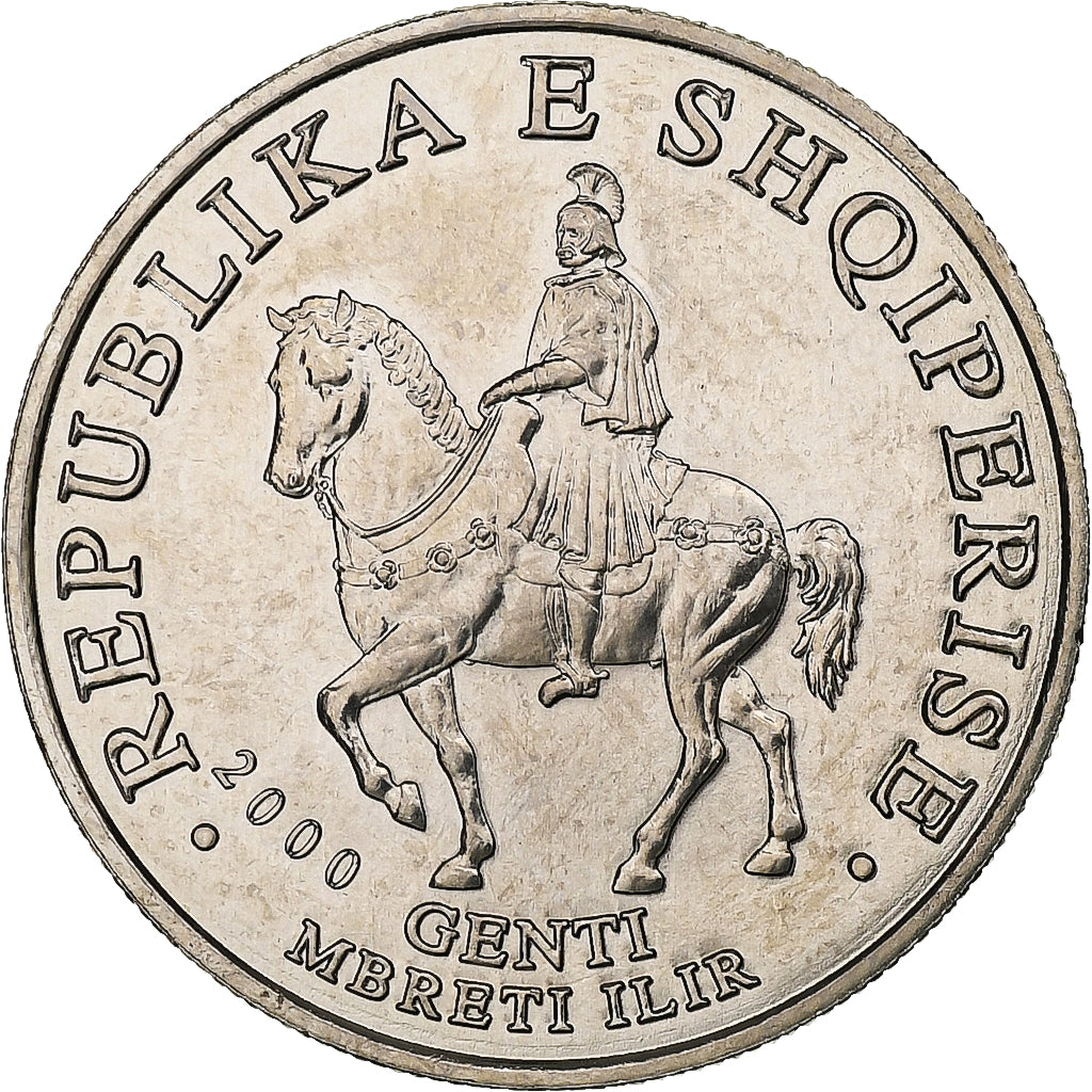Albânia, 50 Lekë, 2000, Pessac, Cobre-níquel, MS(63)