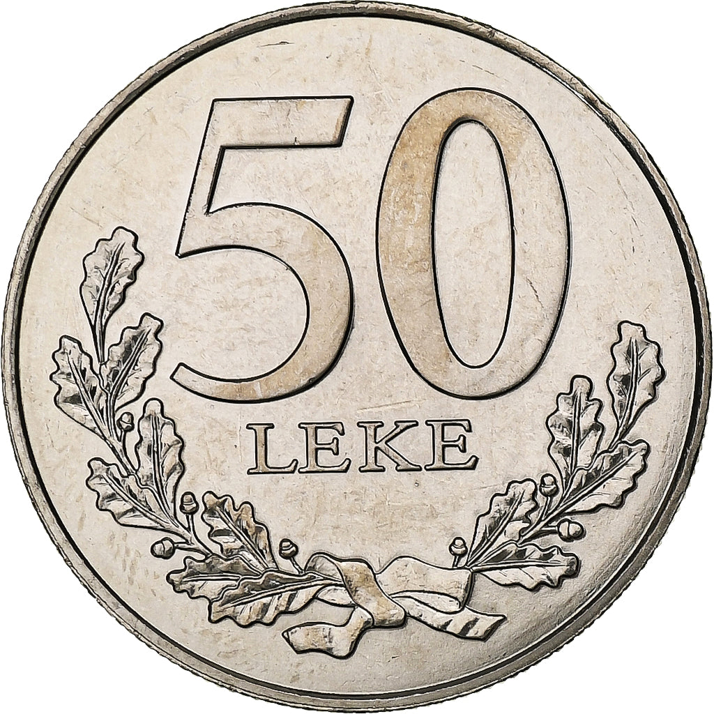 Albânia, 50 Lekë, 2000, Pessac, Cobre-níquel, MS(63)