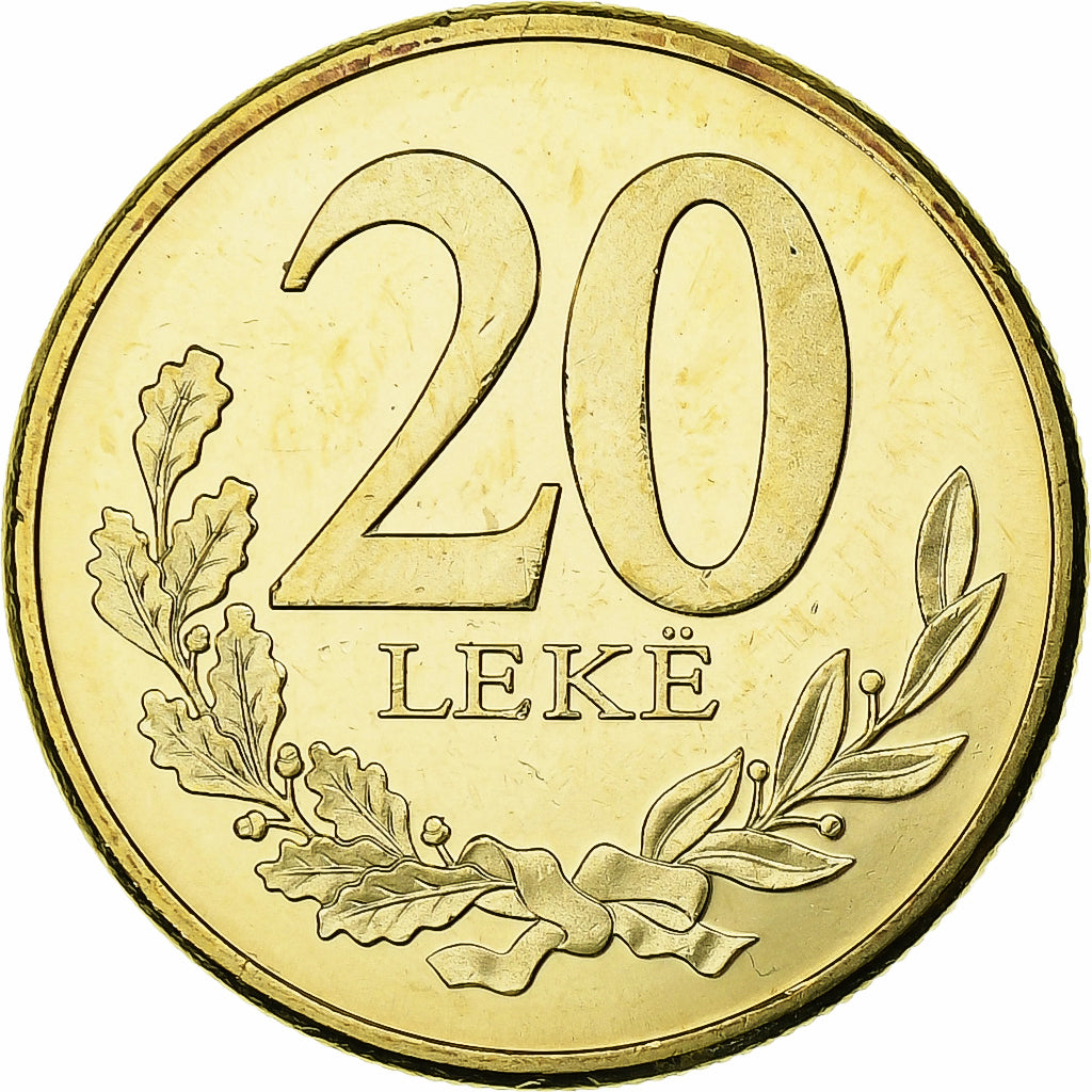 Albania, 20 Leke, 2016, Brass plated steel, MS(63)