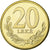 Albania, 20 Leke, 2016, Brass plated steel, MS(63)