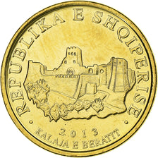Albania, 10 Lekë, 2013, Brass plated steel, MS(63)