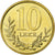 Albanië, 10 Lekë, 2013, Brass plated steel, UNC-