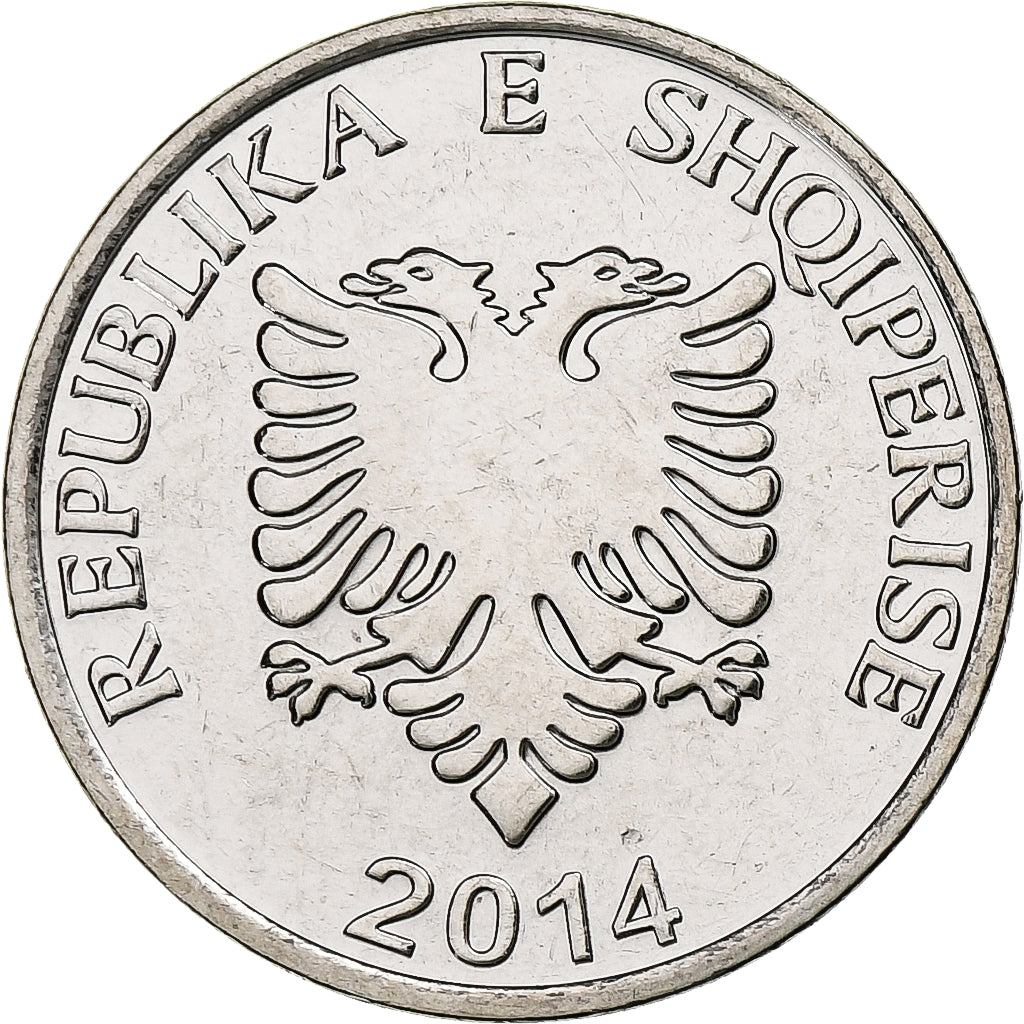 Albania, 5 Lekë, 2014, Nickel plated steel, UNZ