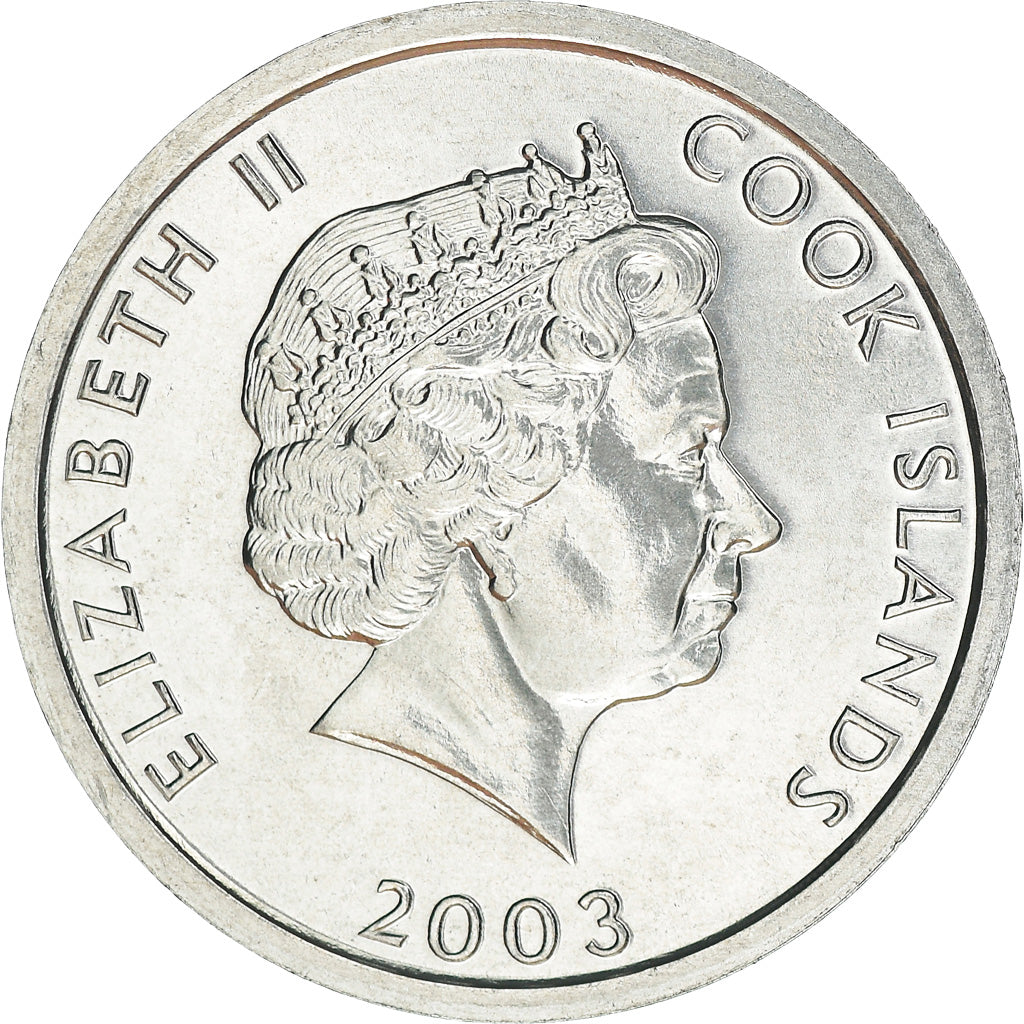 Coin, Cook Islands, Elizabeth II, Cent, 2003, Franklin Mint, MS(63), Aluminum