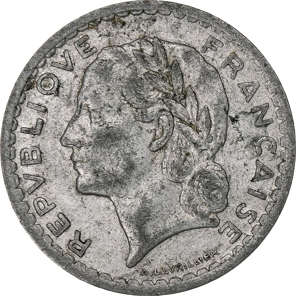 Frankreich, 5 Francs, Lavrillier, 1948, Paris, Aluminium, S+, KM:888b.1