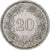 Suiza, 20 Rappen, Libertas, 1982, Cobre - níquel, SC
