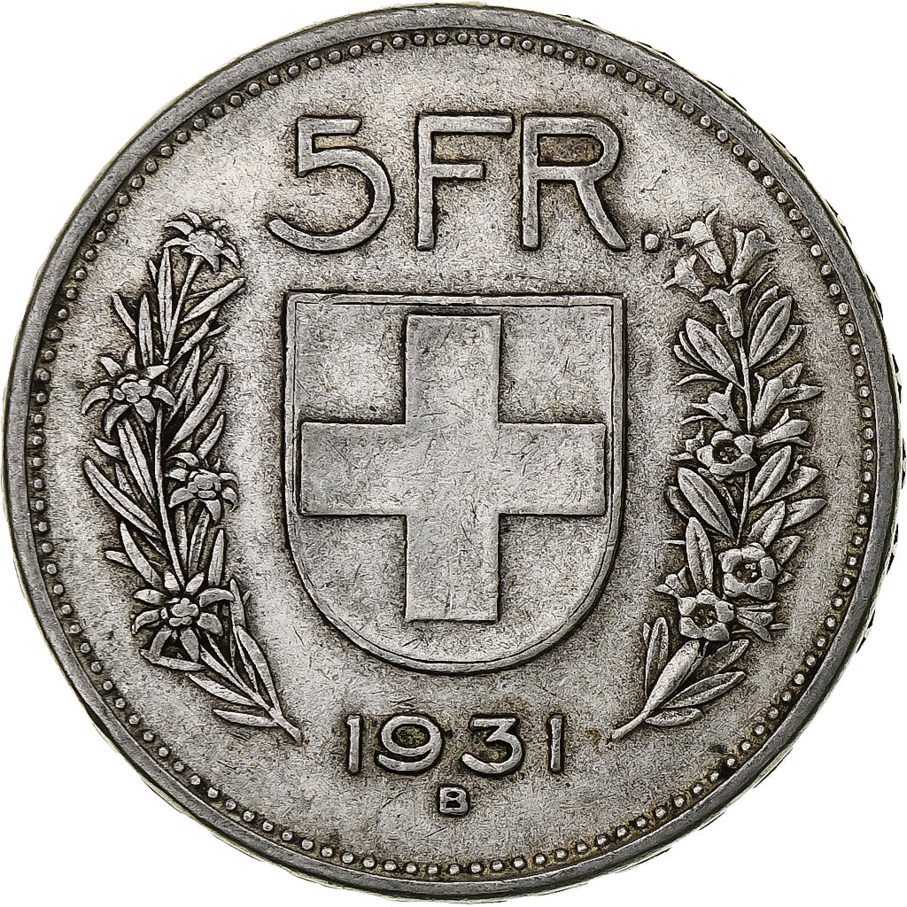 Switzerland, 5 Francs, Herdsman, 1931, Bern, Silver, VF(30-35), KM:40