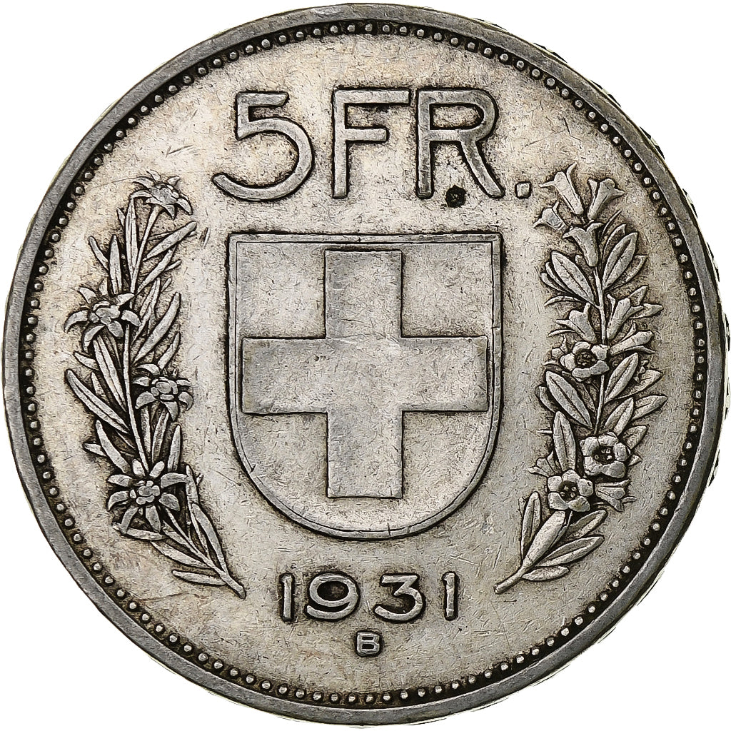 Switzerland, 5 Francs, Herdsman, 1931, Bern, Silver, VF(30-35), KM:40