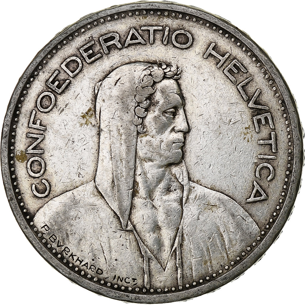 Switzerland, 5 Francs, Herdsman, 1931, Bern, Silver, VF(30-35), KM:40