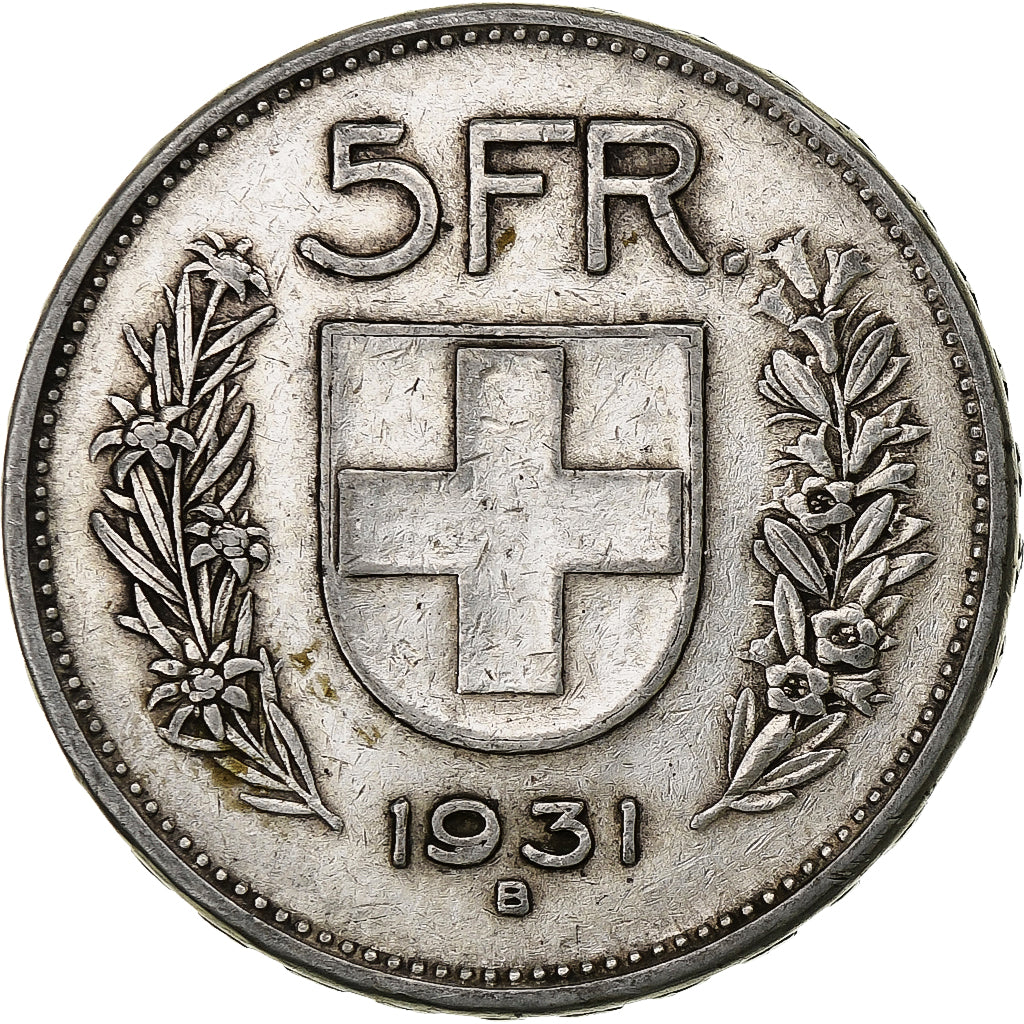 Switzerland, 5 Francs, Herdsman, 1931, Bern, Silver, VF(30-35), KM:40