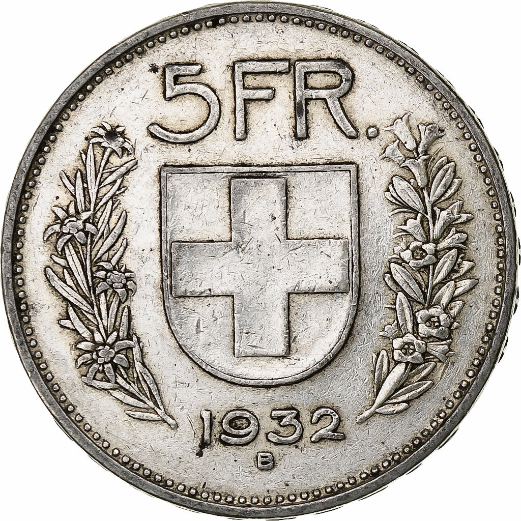 Switzerland, 5 Francs, Herdsman, 1932, Bern, Silver, VF(20-25), KM:40