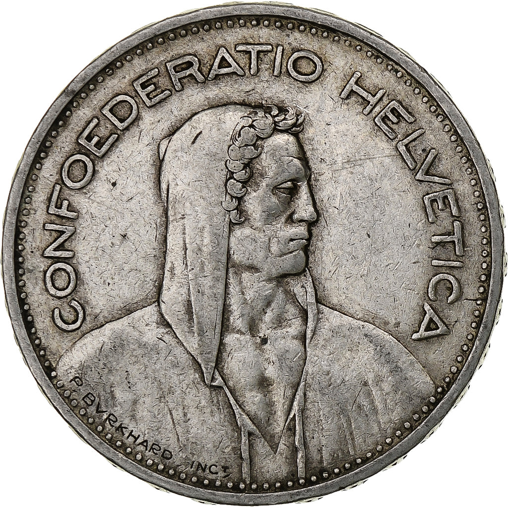 Switzerland, 5 Francs, Herdsman, 1932, Bern, Silver, VF(20-25), KM:40