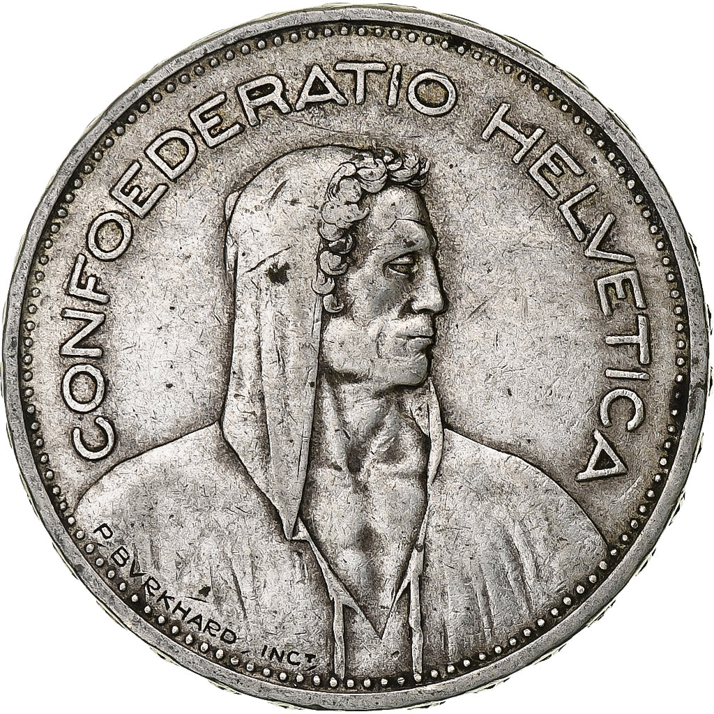 Switzerland, 5 Francs, Herdsman, 1932, Bern, Silver, VF(20-25), KM:40