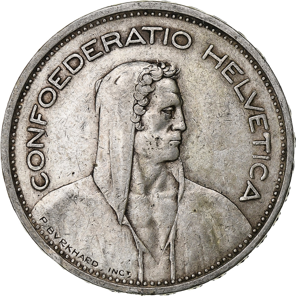 Switzerland, 5 Francs, Herdsman, 1932, Bern, Silver, VF(30-35), KM:40