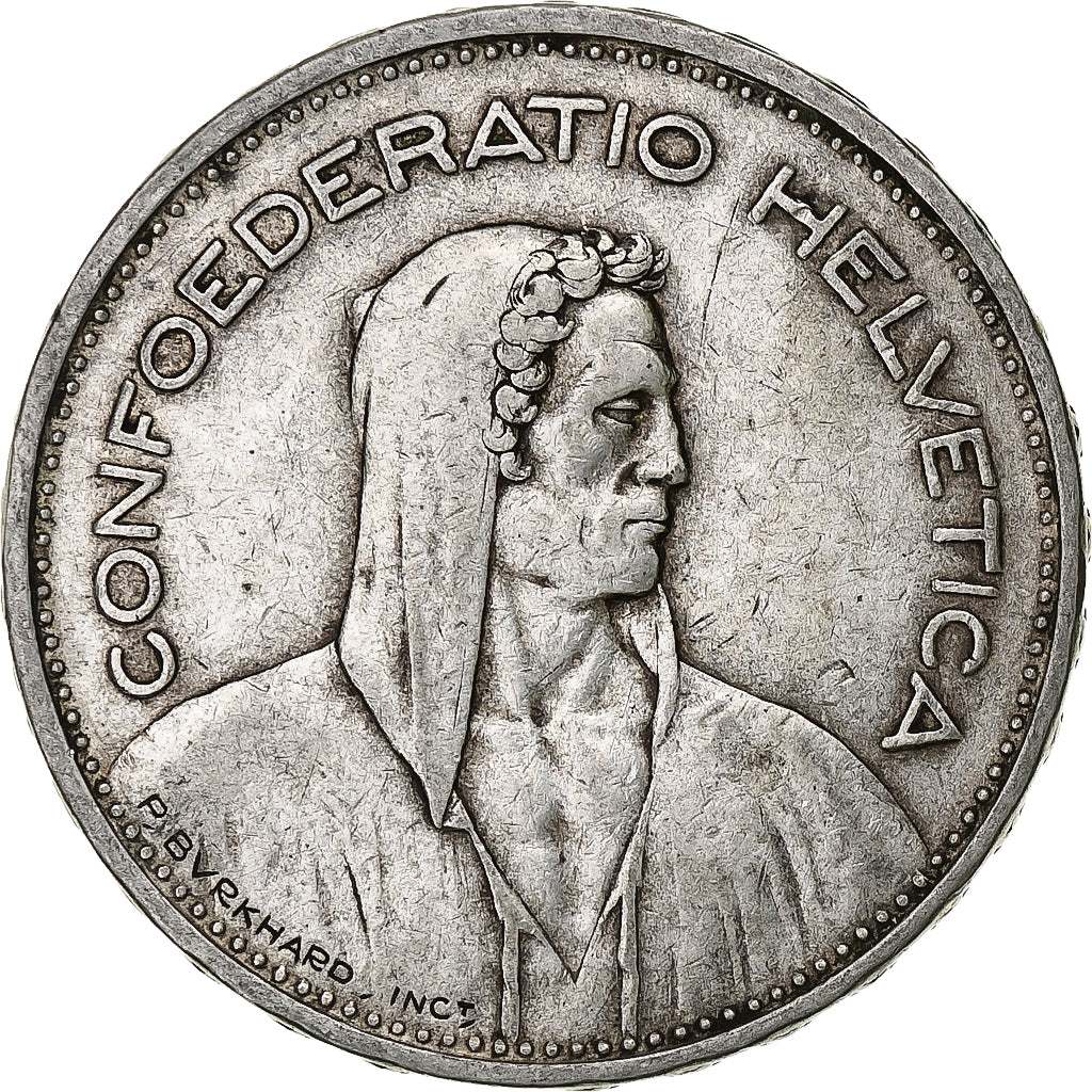 Switzerland, 5 Francs, Herdsman, 1932, Bern, Silver, VF(30-35), KM:40