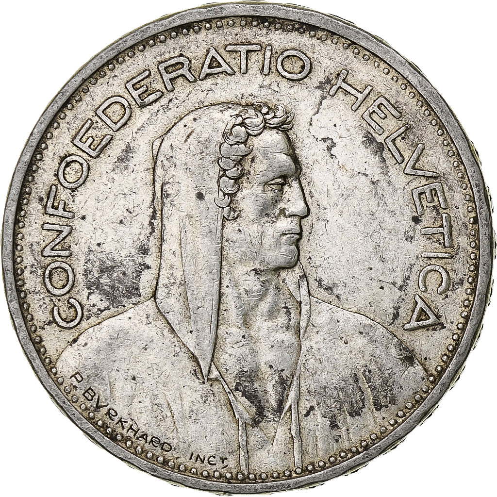 Switzerland, 5 Francs, Herdsman, 1932, Bern, Silver, EF(40-45), KM:40