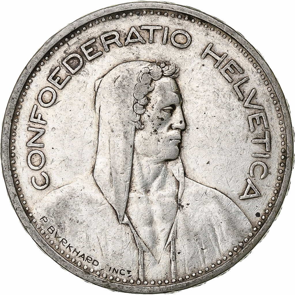 Switzerland, 5 Francs, Herdsman, 1932, Bern, Silver, VF(20-25), KM:40