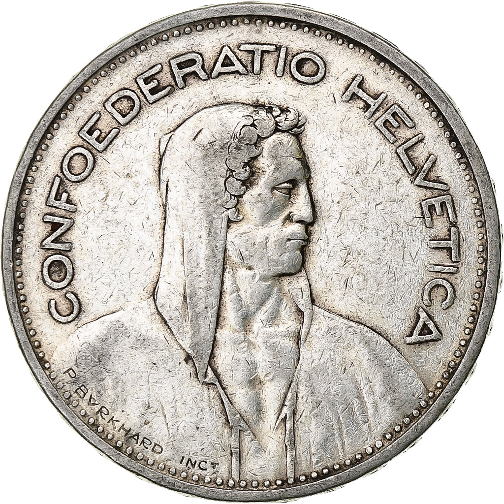 Switzerland, 5 Francs, Herdsman, 1932, Bern, Silver, VF(20-25), KM:40