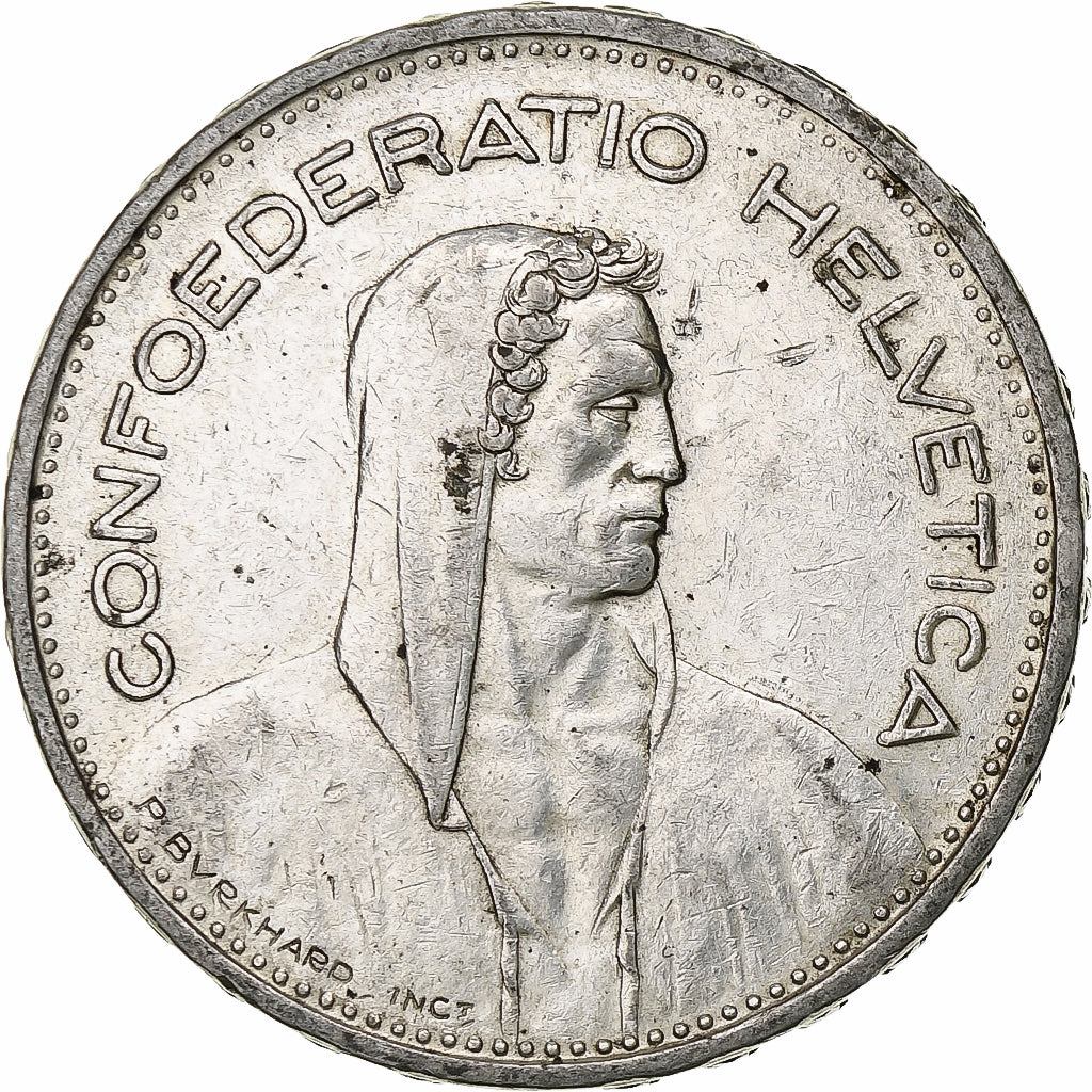 Zwitserland, 5 Francs, Herdsman, 1932, Bern, Zilver, ZF+, KM:40