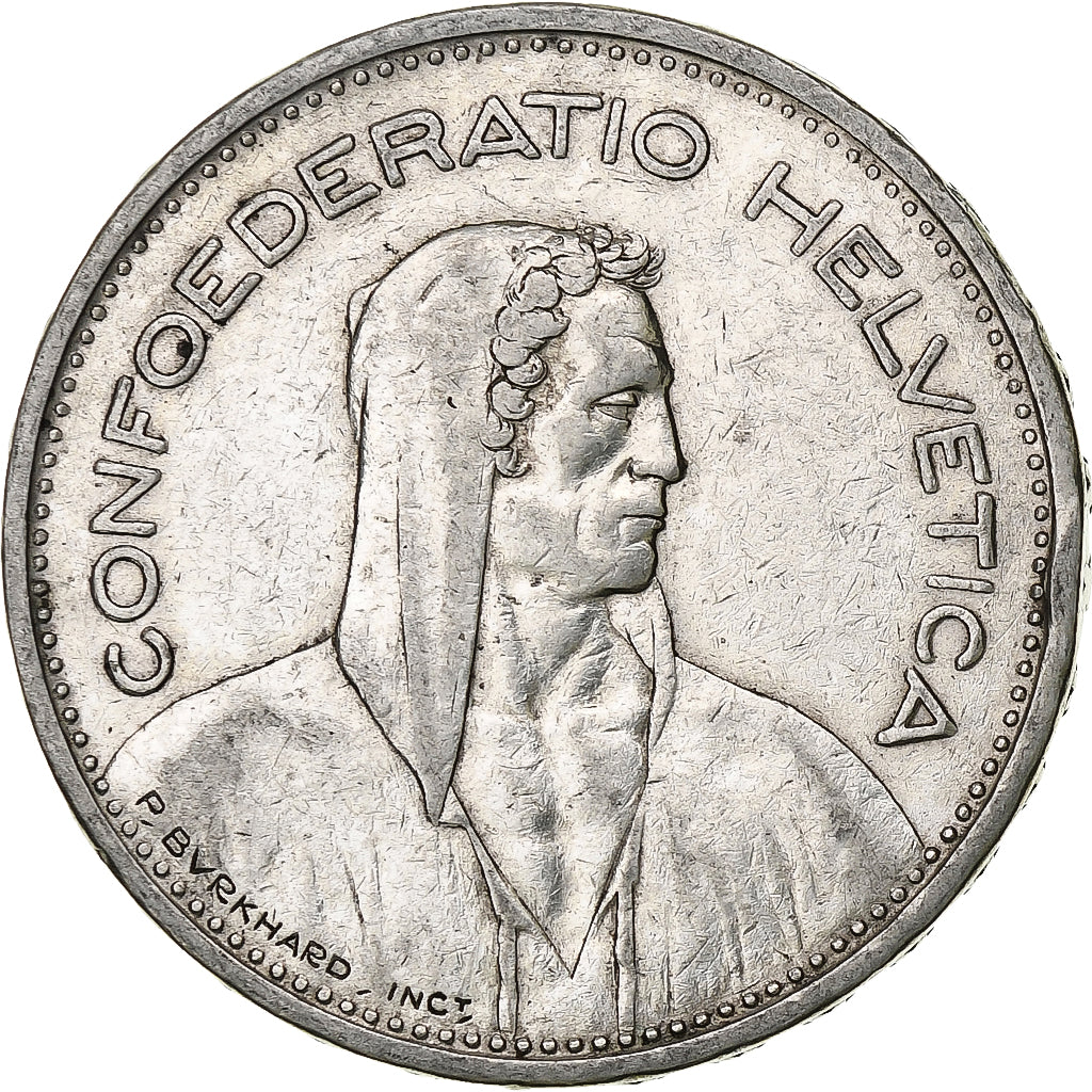 Switzerland, 5 Francs, Herdsman, 1932, Bern, Silver, VF(20-25), KM:40
