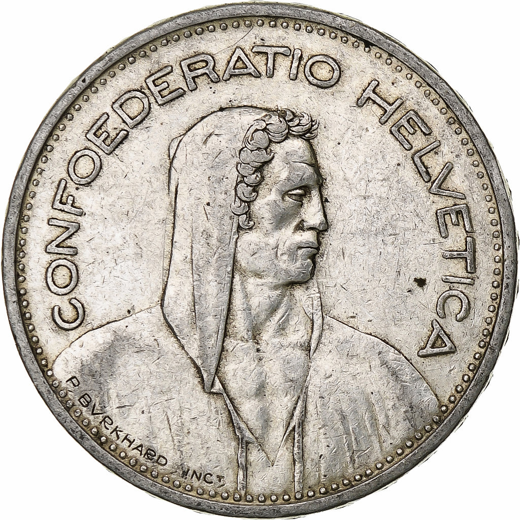 Switzerland, 5 Francs, Herdsman, 1932, Bern, Silver, VF(20-25), KM:40