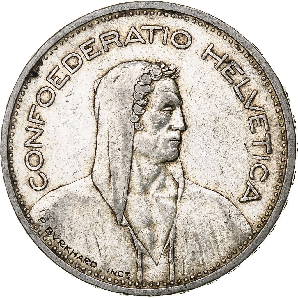Switzerland, 5 Francs, Herdsman, 1932, Bern, Silver, VF(30-35), KM:40