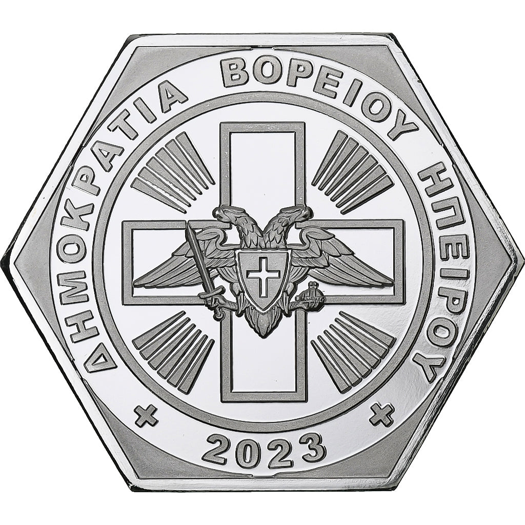 Griechenland, 10 Drachmai, North Epiria, 2023, Silver plated copper-nickel, STGL