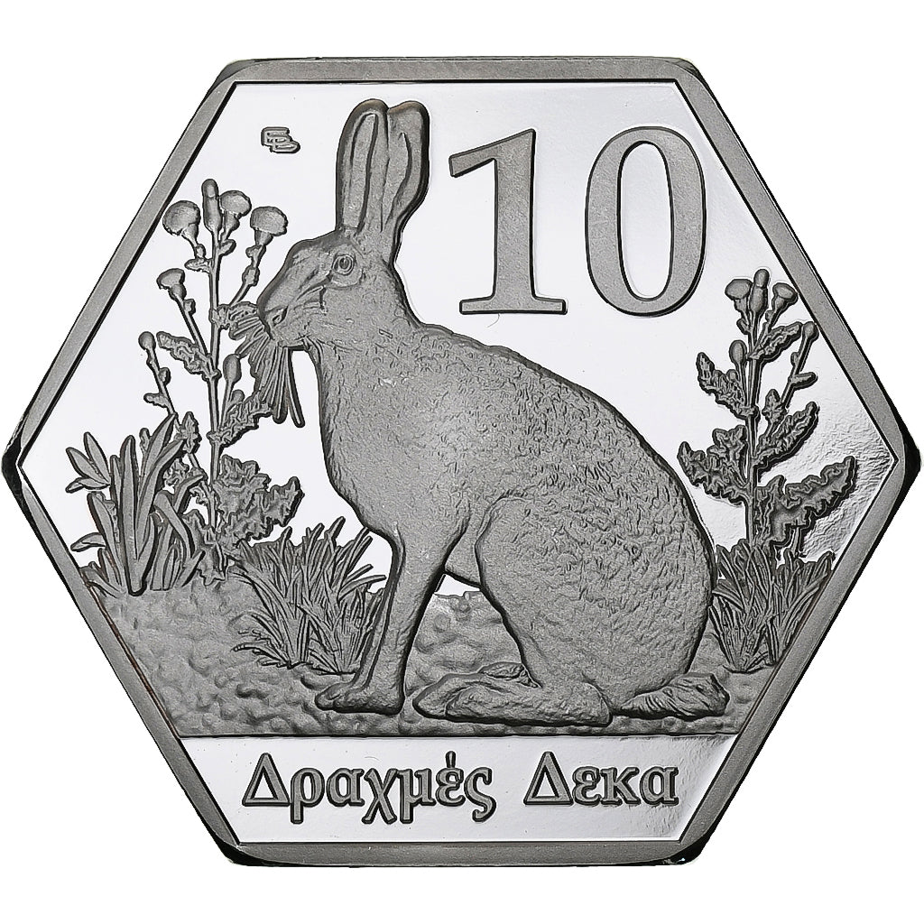 Griechenland, 10 Drachmai, North Epiria, 2023, Silver plated copper-nickel, STGL